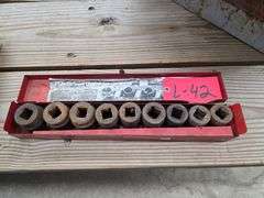 ¾” Impact Sockets, 9 Pieces
