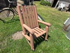 Wooden Log Rocking Chair