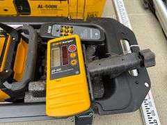 Complete Electronic Self Leveling Rotary Laser with tripod, grade stick, rotary beacon and charger, 