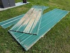 (11) New Sheets of Metal, 12’, Green, Buying All for One Money