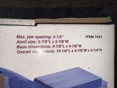 Central Forge 3” Swivel Vise With Anvil, NIB