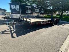 2025 PJ Model C5182 Trailer, 18’ Long, 6’11” Inside Wheel Wells, Comes with Ramps, Brakes, and LED L
