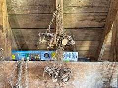 Large Trap Lot Includes (11) Mink/Muskrat Stretchers, (8) 1.5” Traps, (5) Foothold Traps, (6) 110 Tr