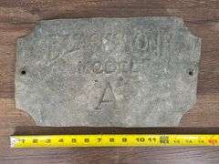 Blackstone Model A Metal Sign, Approx 14.5” x 8.5”