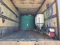 2001 Utility 38’ Enclosed Water Trailer, (4) 1500 Gallon Tanks, (2) 30 Gallon Inductors, Honda GX160