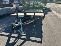2025 PJ Model C5182 Trailer, 18’ Long, 6’11” Inside Wheel Wells, Comes with Ramps, Brakes, and LED L
