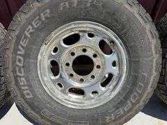 (4) Cooper Discovery LT265/75R16 Tires and Rims, 8x180 Bolt Pattern, Came off a 2007 Chevrolet 2500