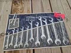 14 Pieces Double Open End Wrench Set, 7/16” – 1 ¼”, Mostly Complete