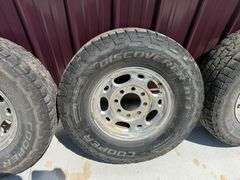 (4) Cooper Discovery LT265/75R16 Tires and Rims, 8x180 Bolt Pattern, Came off a 2007 Chevrolet 2500