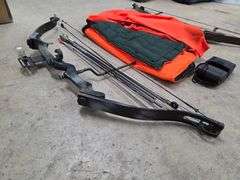 2 Compound Bows, Range Finder, 2 Med/Small Blaze Orange Jackets, 2 Hats and 1 Reversible Vest