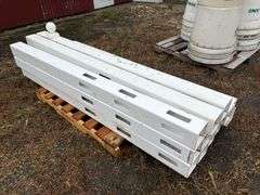 (13) Poly Posts, 10 are 90”, 3 are 84” corner posts, Buying All for One Money