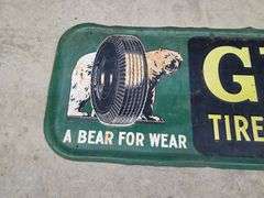 Gillette Tires – Batteries – Accessories Metal Sign, Approx 19” x 72”