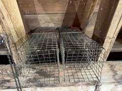 Large Trap Lot Includes (11) Mink/Muskrat Stretchers, (8) 1.5” Traps, (5) Foothold Traps, (6) 110 Tr
