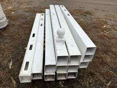 (13) Poly Posts, 10 are 90”, 3 are 84” corner posts, Buying All for One Money