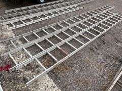 (3) Aluminum Step Ladders, 16’-18’, Buying All for One Money