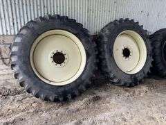 (2) Firestone All Traction 23 480/80R46 Tires on 10 Bolt Rims, 11” Centers