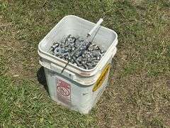 Pail of Nuts, Bolts, and Washers, Various Lengths, Where Left Over Form a Grain Bin, 3/8 and 5/16