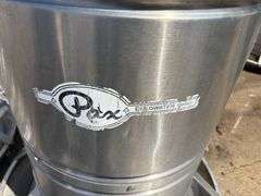 (5) PAX Round Stainless Steel Pig Feeders, 37” Tall