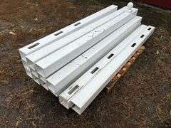 (13) Poly Posts, 10 are 90”, 3 are 84” corner posts, Buying All for One Money