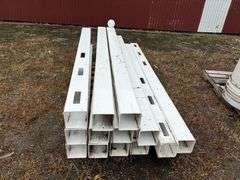 (13) Poly Posts, 10 are 90”, 3 are 84” corner posts, Buying All for One Money