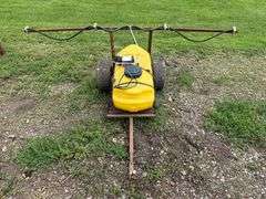 Home Made Pull Type Lawn Sprayer, 8’, 30 Gallon, 12V, In Working Condition
