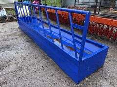 Spanier 15’ Steel Fenceline Cattle Bunk, unused