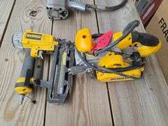 Dewalt DW433 3” x 21” VS Belt Sander, and Dewalt D51257 16 Ga Finish Nailer