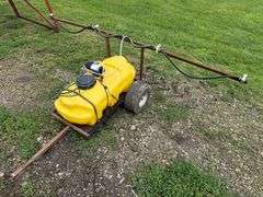 Home Made Pull Type Lawn Sprayer, 8’, 30 Gallon, 12V, In Working Condition