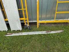 Scaffolding with Crossbars and 2 Aluminum Platforms and 4 Dolly Wheels