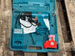 John Deere Grease Gun (Might Need Battery or Charger), Makita Drill and Charger, Battery is Good