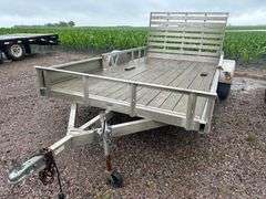 Trophy 14’ Single Axle Aluminum Trailer with Ramp, Lifetime License (No Title)