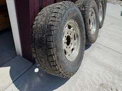 (4) Cooper Discovery LT265/75R16 Tires and Rims, 8x180 Bolt Pattern, Came off a 2007 Chevrolet 2500