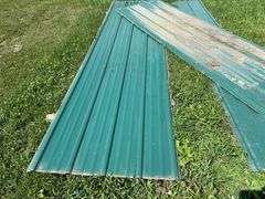 (11) New Sheets of Metal, 12’, Green, Buying All for One Money