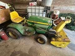 John Deere 214 Lawn and Garden Tractor with 42” Deck and 38” Front Mounted Snowblower, Will Have New