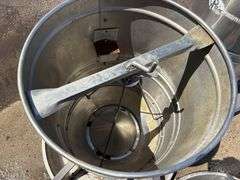 (4) PAX Round Stainless Steel Pig Feeders, 37” Tall