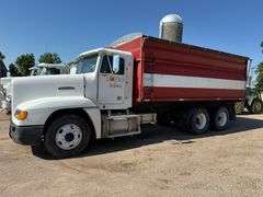 1989 Freightliner Semi, 766,000 Miles, 9 Speed Transmission, 19’ Steel Box, Roll Tarp, 855 Cummins @