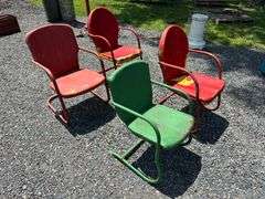 4 Steel Lawn Chairs, Buying All for One Money