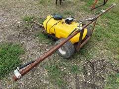 Home Made Pull Type Lawn Sprayer, 8’, 30 Gallon, 12V, In Working Condition