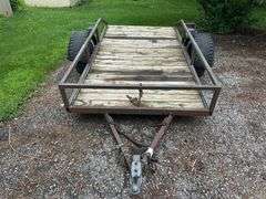 2 Wheel Trailer, 5’ x 9’, Tilt Bed, 5 Bolt Hubs, Lights, Lifetime License (No Title)