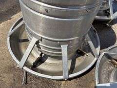 (4) PAX Round Stainless Steel Pig Feeders, 37” Tall