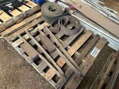 (2) Hand Potato Planters, Misc Belting, Buying All for One Money