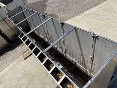 Smidley Double Sided Stainless Steel Pig Feeder, 106” Long, 38” tall