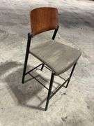 Mancave High Top Table, 36” Dia, 42” Tall, Metal Base, with (6) Chairs