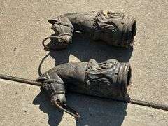 (2) Cast Itron Pole Toppers, Buying All for One Money