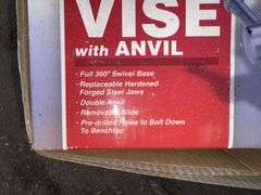 Central Forge 3” Swivel Vise With Anvil, NIB