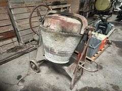 Portable Cement Mixer on Wheels with Electric Motor