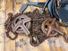 Hose Reel, with pressure washer hose; Chain Hoist