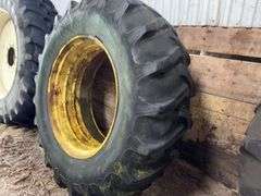 (2) Coop AgriFab Master 20.8-38 Tires, on double bevel rims