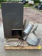 Wood Stove, Comes with Misc Exhaust Pipe, Squirrel Cage Fan and Electric Motor