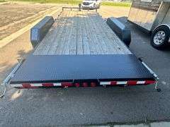 2025 PJ Model C5182 Trailer, 18’ Long, 6’11” Inside Wheel Wells, Comes with Ramps, Brakes, and LED L